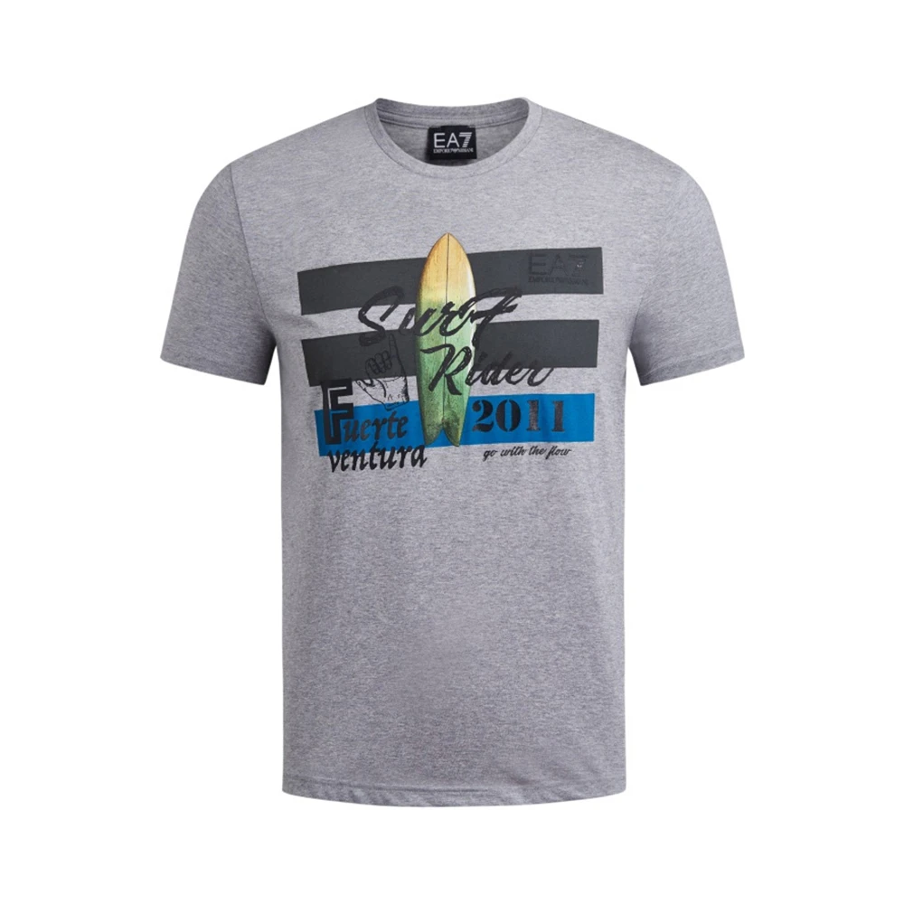 商品Emporio Armani|EMPORIO ARMANI 灰色男士T恤 3GPT15-PJT7Z-3905,价格¥451,第1张图片