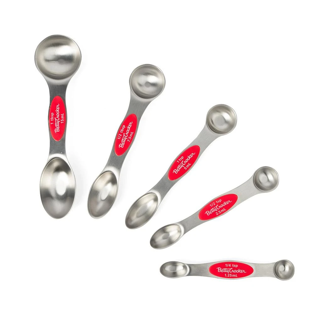 商品Betty Crocker|5 Piece Stainless Steel Measuring Spoons Set,价格¥150,第2张图片详细描述