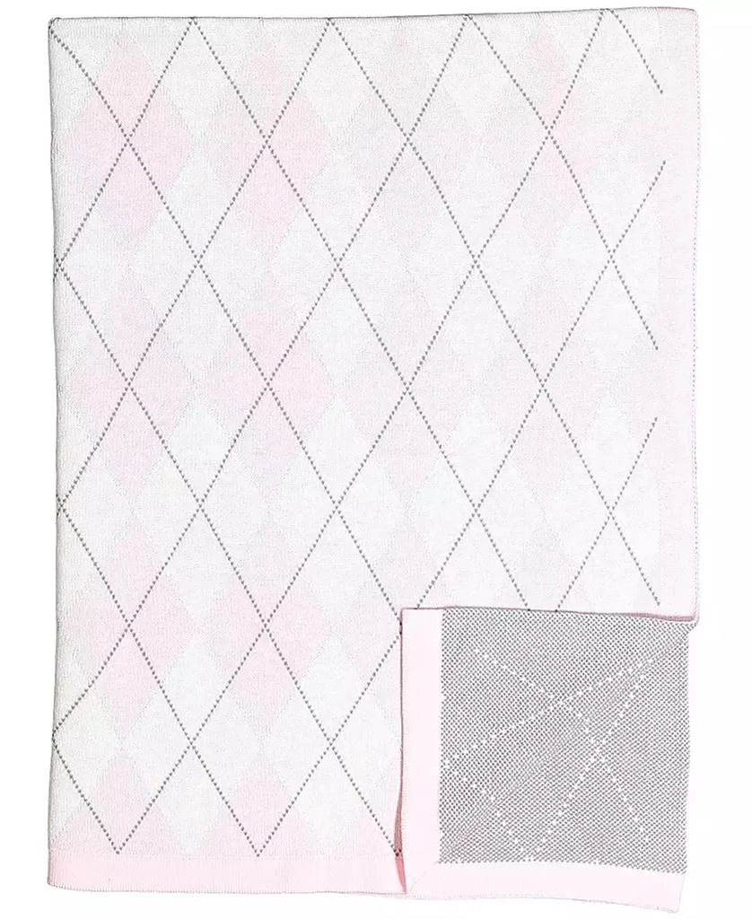 商品3 Stories Trading|Baby Boy or Baby Girl Argyle Knit Blanket,价格¥277,第1张图片