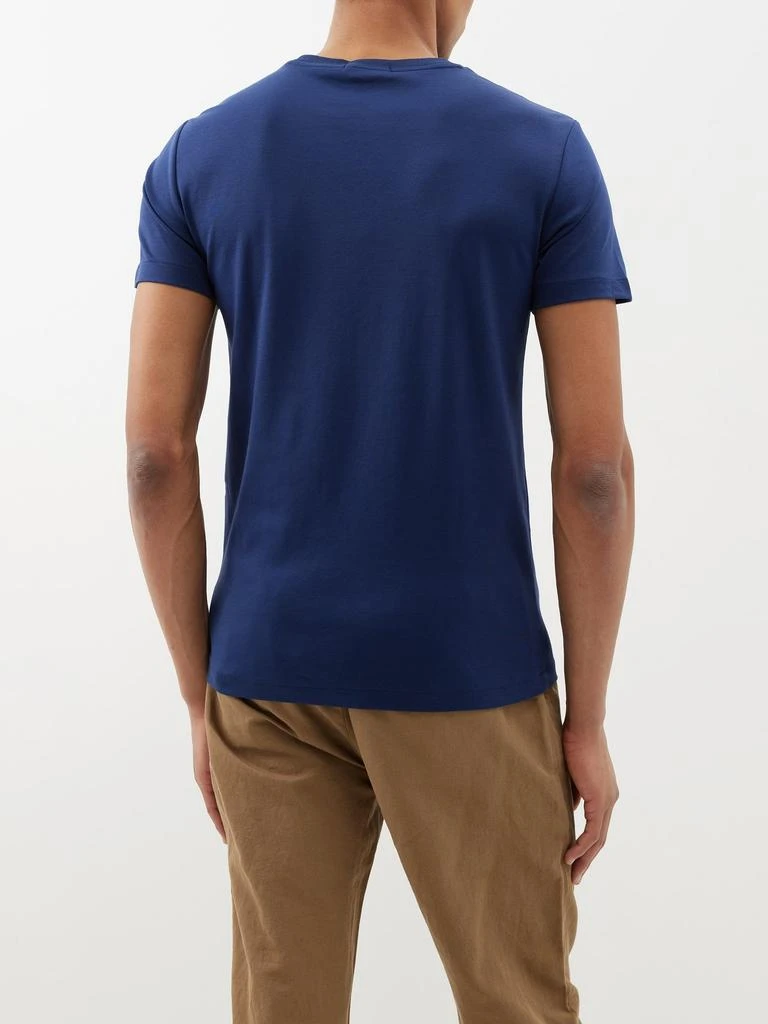 商品Ralph Lauren|Polo-embroidered cotton-jersey T-shirt,价格¥694,第5张图片详细描述