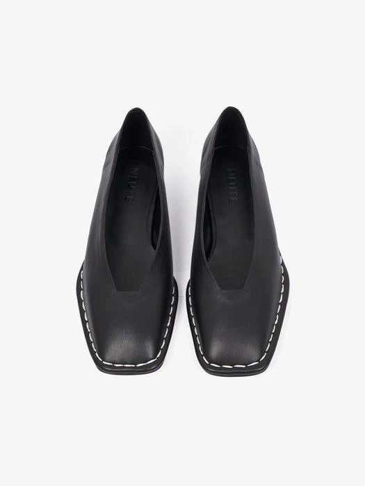 Freja Hand Stitch Loafer Shoes (Black) 商品
