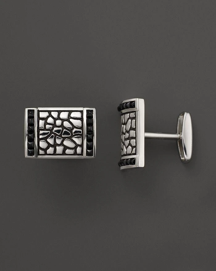 商品J Goodman|J. Goodman Sterling Silver Black Spinel Cufflinks,价格¥1646,第1张图片