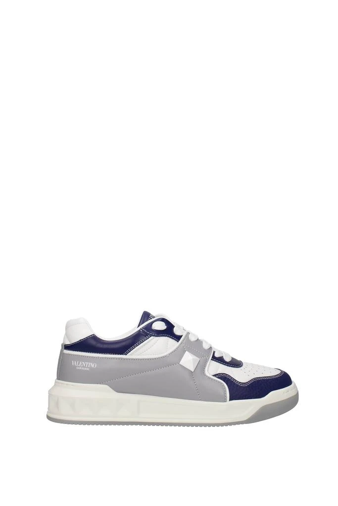 商品Valentino|Sneakers Leather Gray Blue,价格¥4765,第1张图片