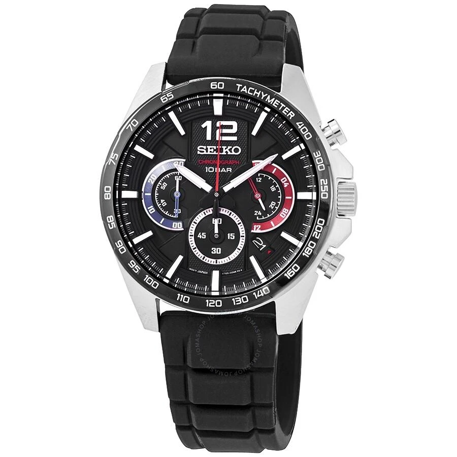 商品Seiko|Essentials Chronograph Quartz Black Dial Men's Watch SSB347,价格¥968,第1张图片