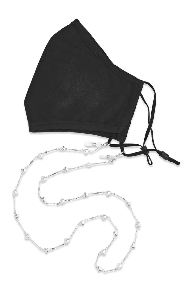 商品Sterling Forever|Imitation Pearl Heart Station Face Mask & Glasses Chain,价格¥273,第3张图片详细描述