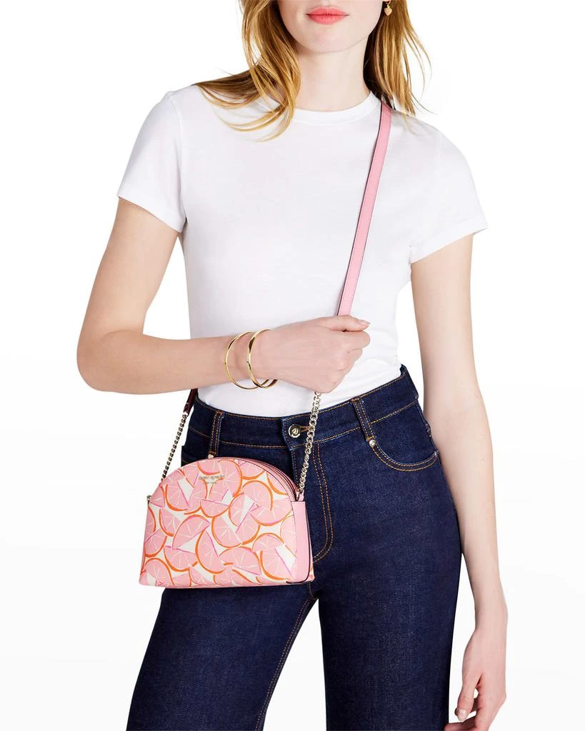 商品Kate Spade|grapefruit-print double-zip crossbody bag,价格¥917,第2张图片详细描述