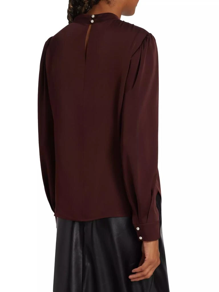 商品Tahari|The Liz Twist-Neck Silk Blouse,价格¥1149,第5张图片详细描述