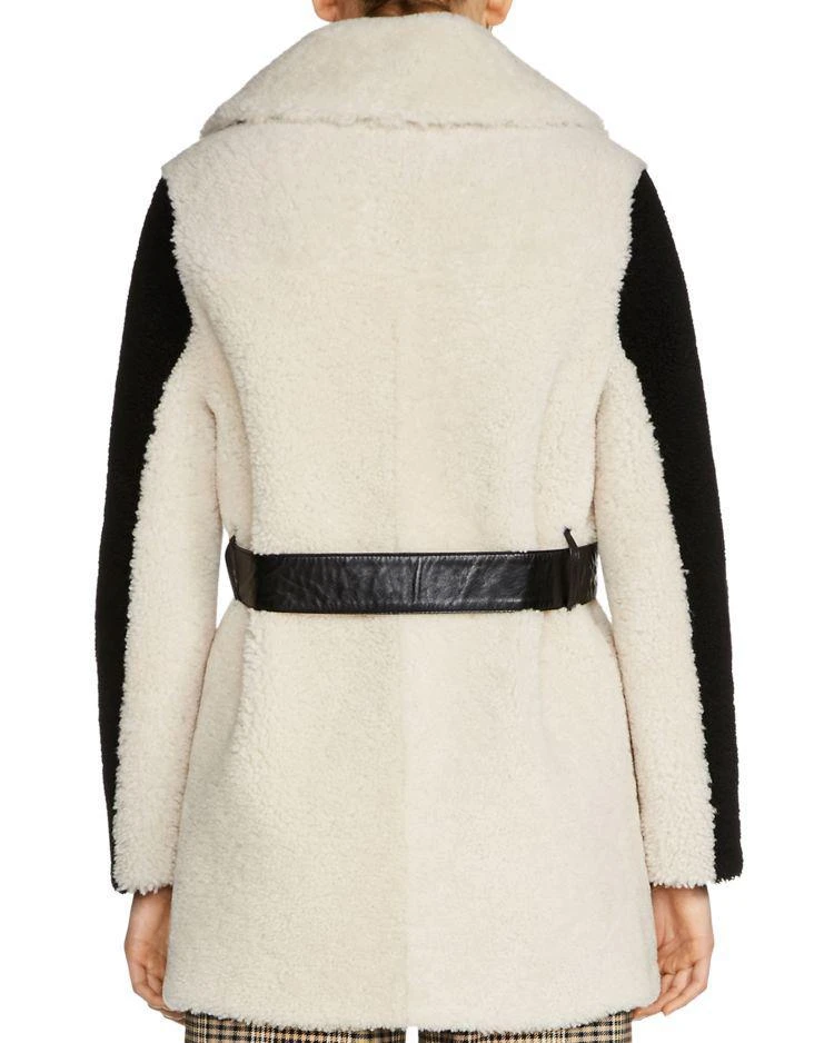 商品Maje|Gillian Two-Tone Shearling Coat,价格¥9475,第2张图片详细描述