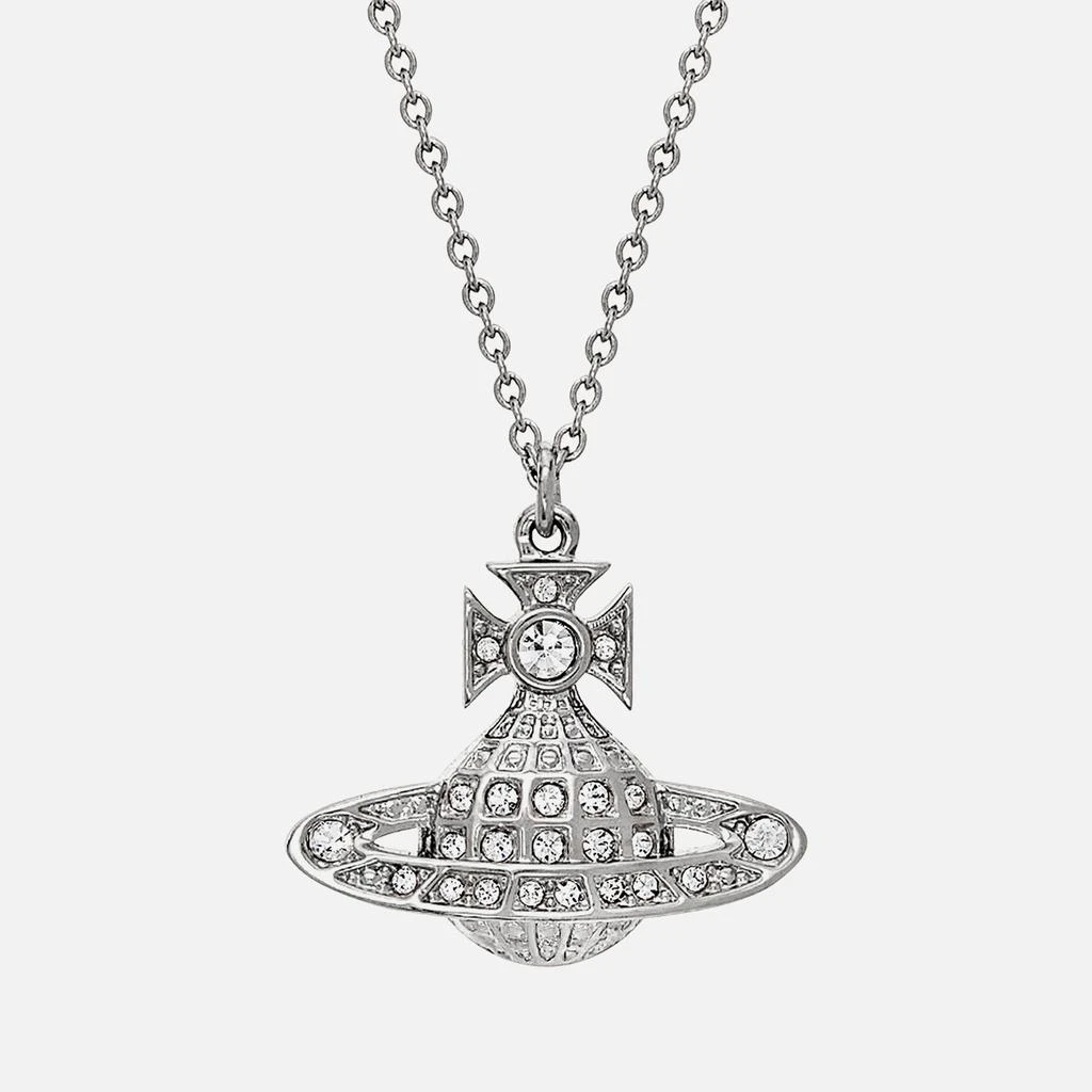 商品Vivienne Westwood|Vivienne Westwood Women's Minnie Bas Relief Pendant - Platinum/Crystal,价格¥1052,第1张图片