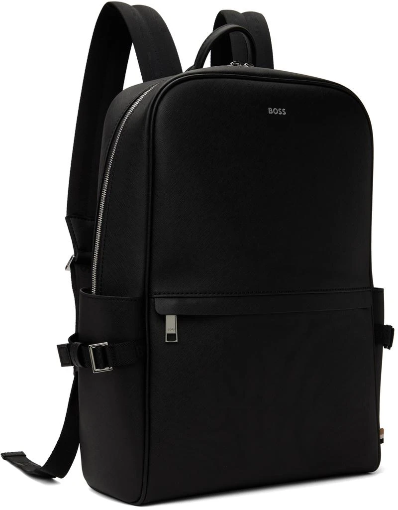 商品Hugo Boss|Black Saffiano Leather Backpack,价格¥1592,第2张图片详细描述