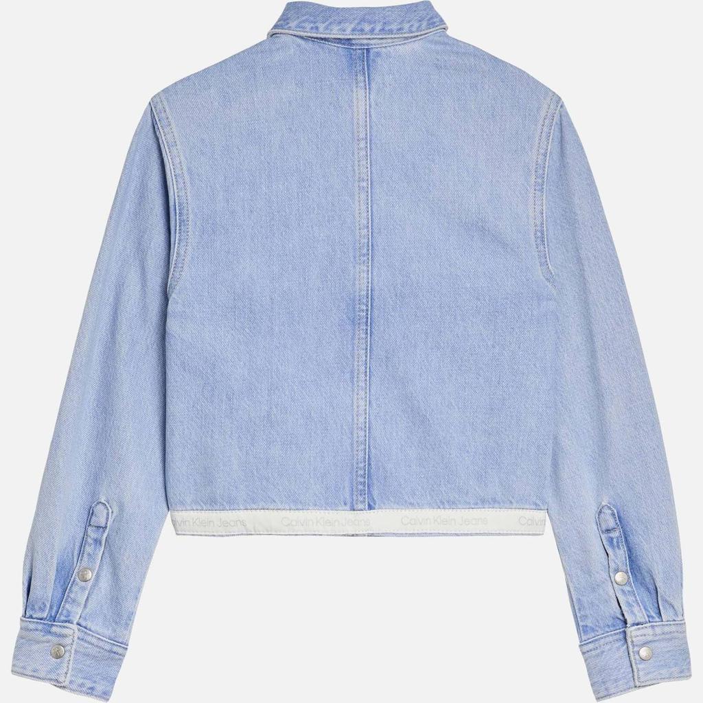 商品Calvin Klein|Calvin Klein Girls’ Relaxed Cropped Denim Shirt,价格¥393,第4张图片详细描述