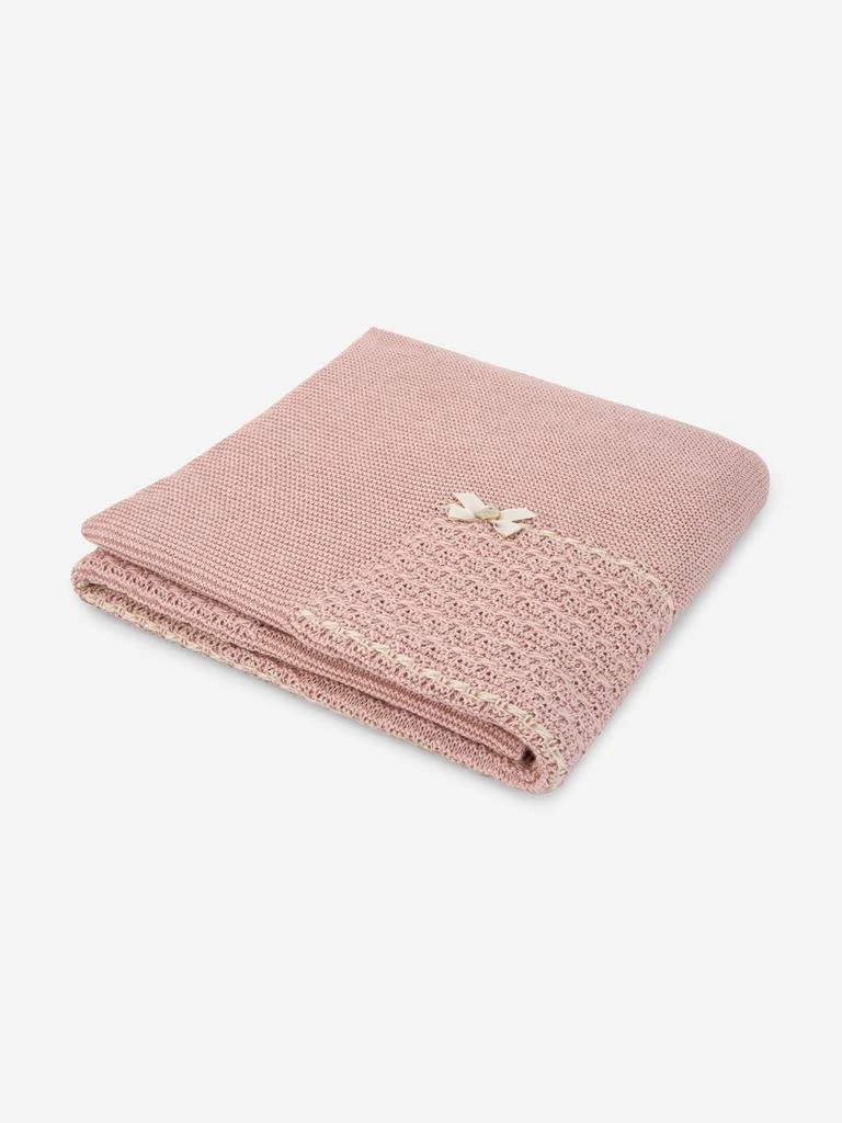 商品Paz Rodriguez|Baby Girls Cotton and Cashmere Blanket in Pink,价格¥376,第1张图片