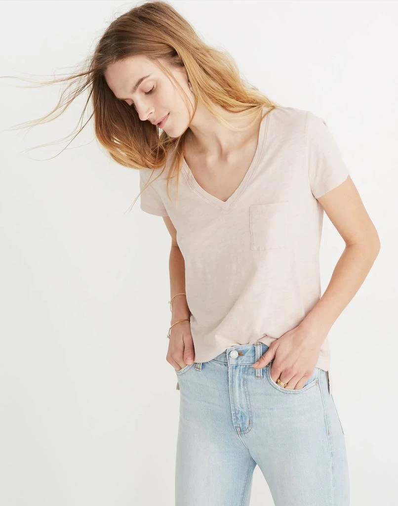 商品Madewell|Whisper V领全棉T恤,价格¥157,第2张图片详细描述