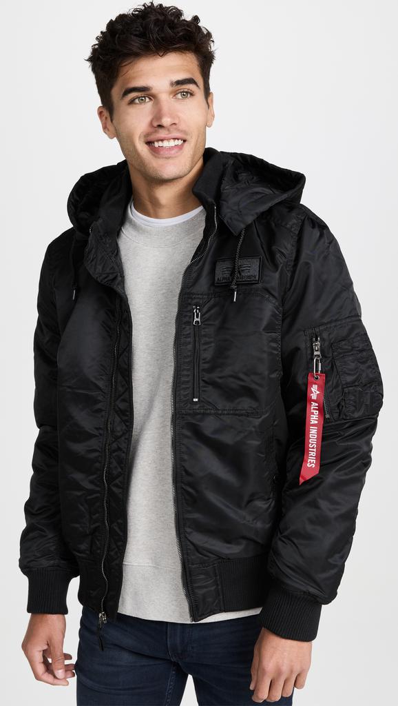 Alpha Industries Ma-1 Hooded Rib Flight Jacket商品第2张图片规格展示