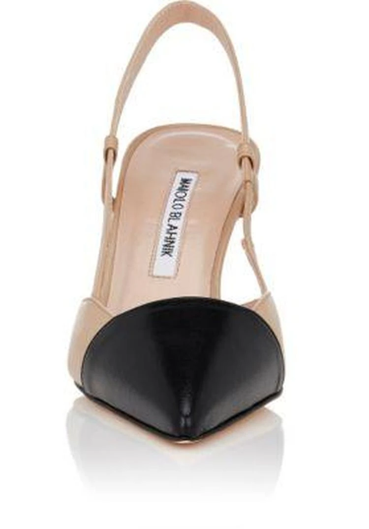 商品Manolo Blahnik|Evocity Leather Slingback Pumps,价格¥2250,第4张图片详细描述