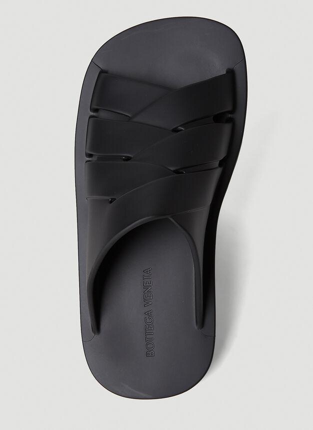 商品Bottega Veneta|Plat Sandals in Black,价格¥3651,第7张图片详细描述