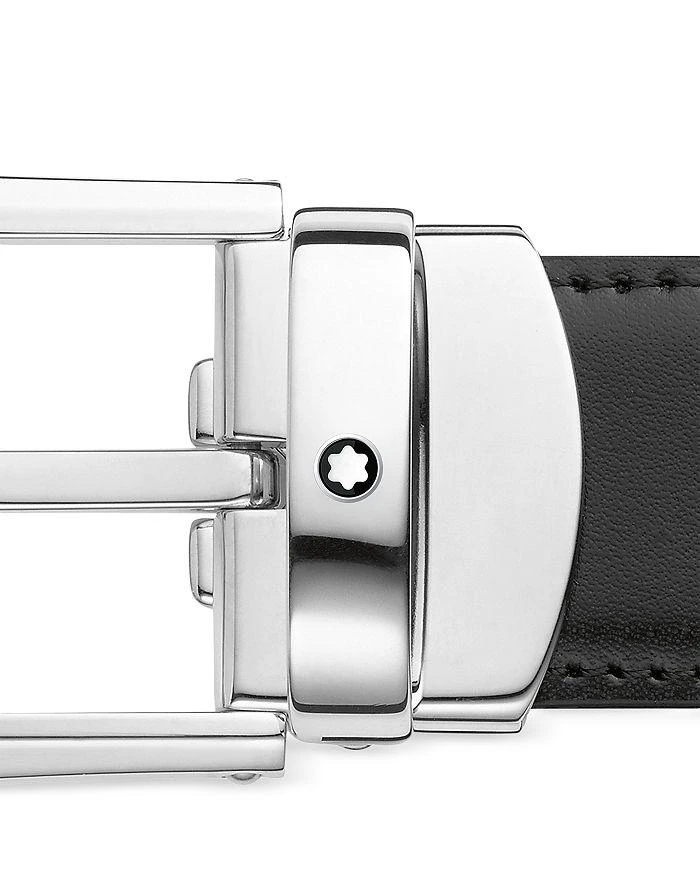 商品MontBlanc|Men's Horseshoe Stainless Steel Reversible Leather Belt,价格¥2843,第5张图片详细描述