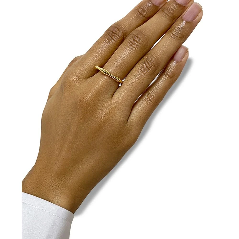 商品ADORNIA|Gold-Tone Water-Resistant Bamboo Band Ring,价格¥168,第2张图片详细描述