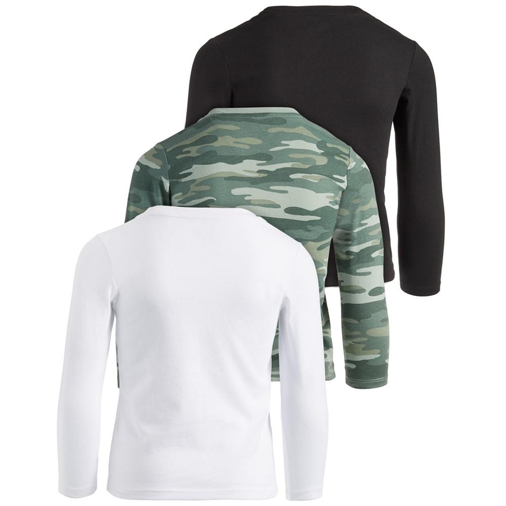 Big Boys 3-Pk. Long-Sleeve Shirt, Created for Macy's商品第2张图片规格展示