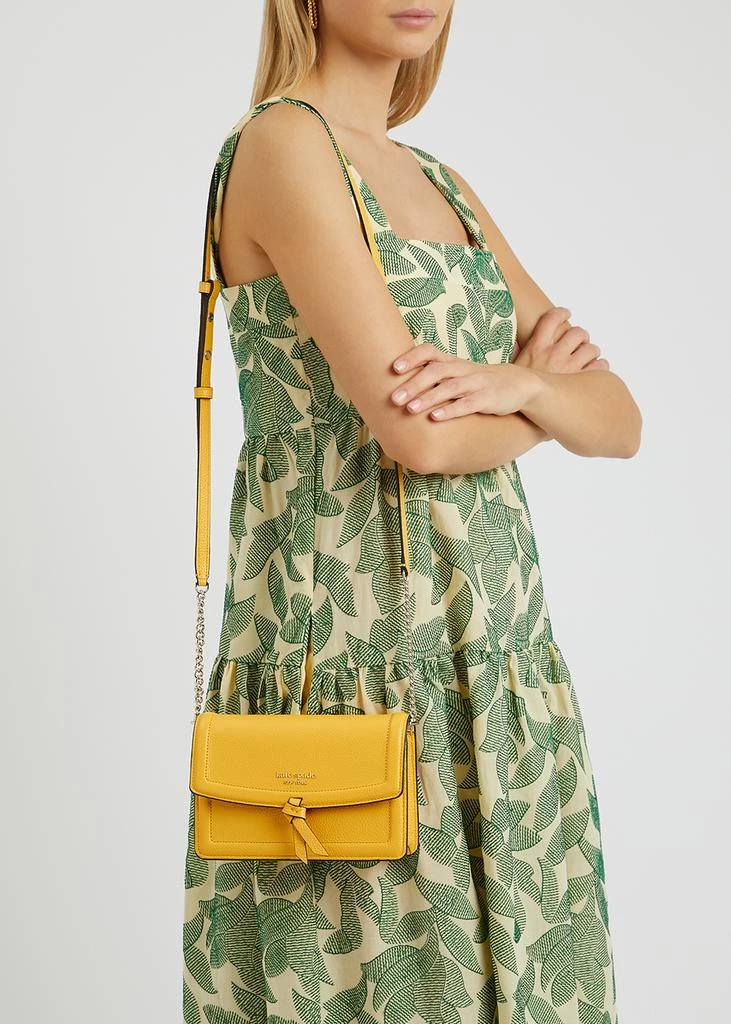 商品Kate Spade|Knott yellow grained leather cross-body bag,价格¥2297,第5张图片详细描述