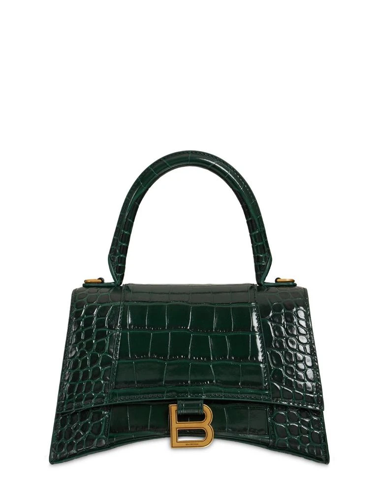 商品Balenciaga|Hourglass Croc Embossed Leather Bag,价格¥23199,第1张图片