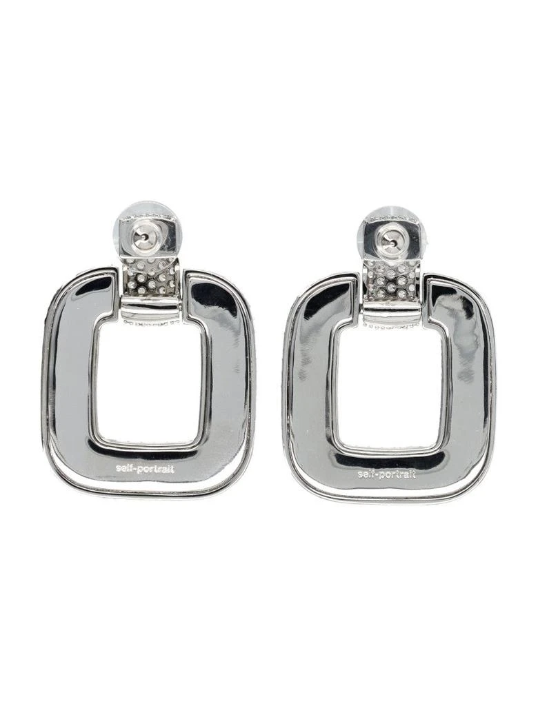 商品Self Portrait|Bold Crystal Embellished Knocker Earrings,价格¥2142,第2张图片详细描述
