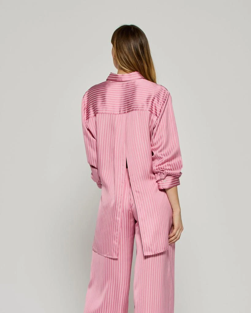 商品Serena Bute|Satin Stripe Open Back Shirt - Pink,价格¥3406,第5张图片详细描述