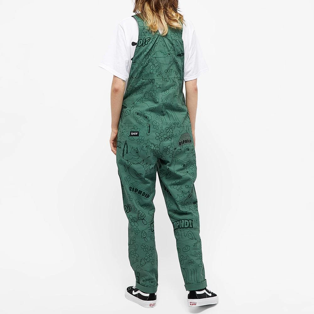 商品RIPNDIP|RIPNDIP All Over Print Dungarees,价格¥629,第4张图片详细描述