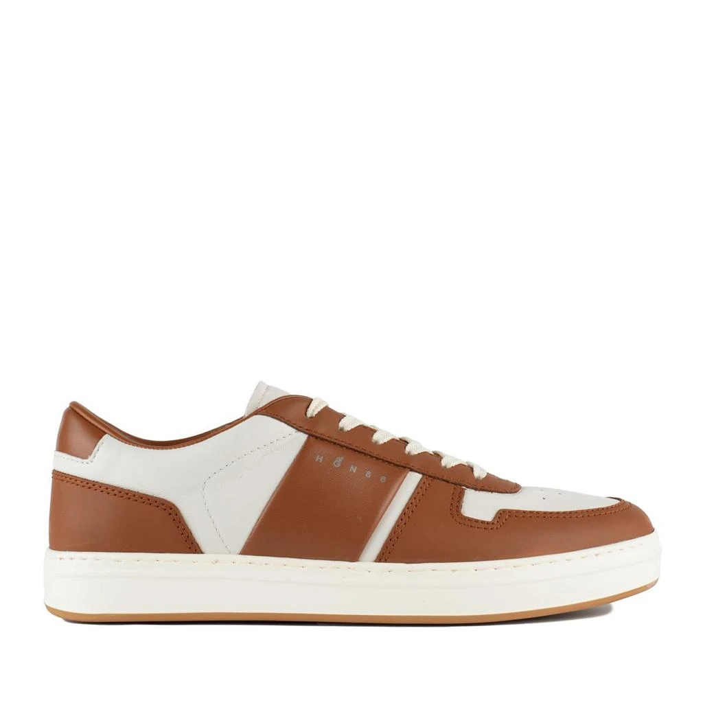 商品hogan|Hogan H-Tv White And Brown Sneakers,价格¥2697,第1张图片