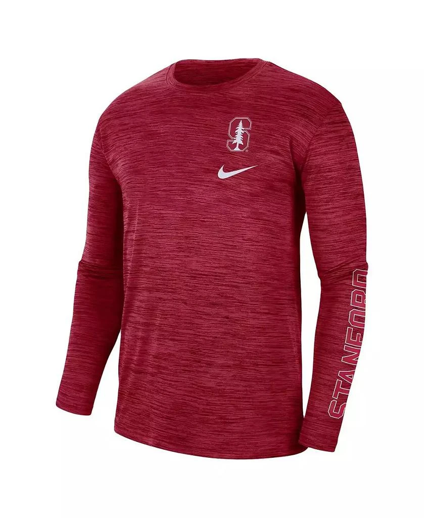 商品NIKE|Men's Cardinal Stanford Cardinal Velocity Legend Team Performance Long Sleeve T-shirt,价格¥247,第2张图片详细描述