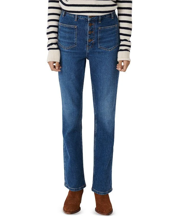 商品Maje|Passion High Rise Jeans in Blue,价格¥1543,第1张图片