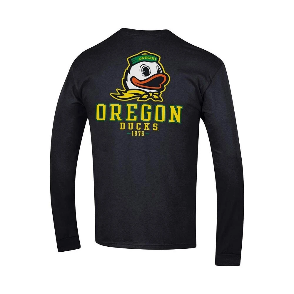 商品CHAMPION|Men's Black Oregon Ducks Team Stack Long Sleeve T-shirt,价格¥240,第2张图片详细描述