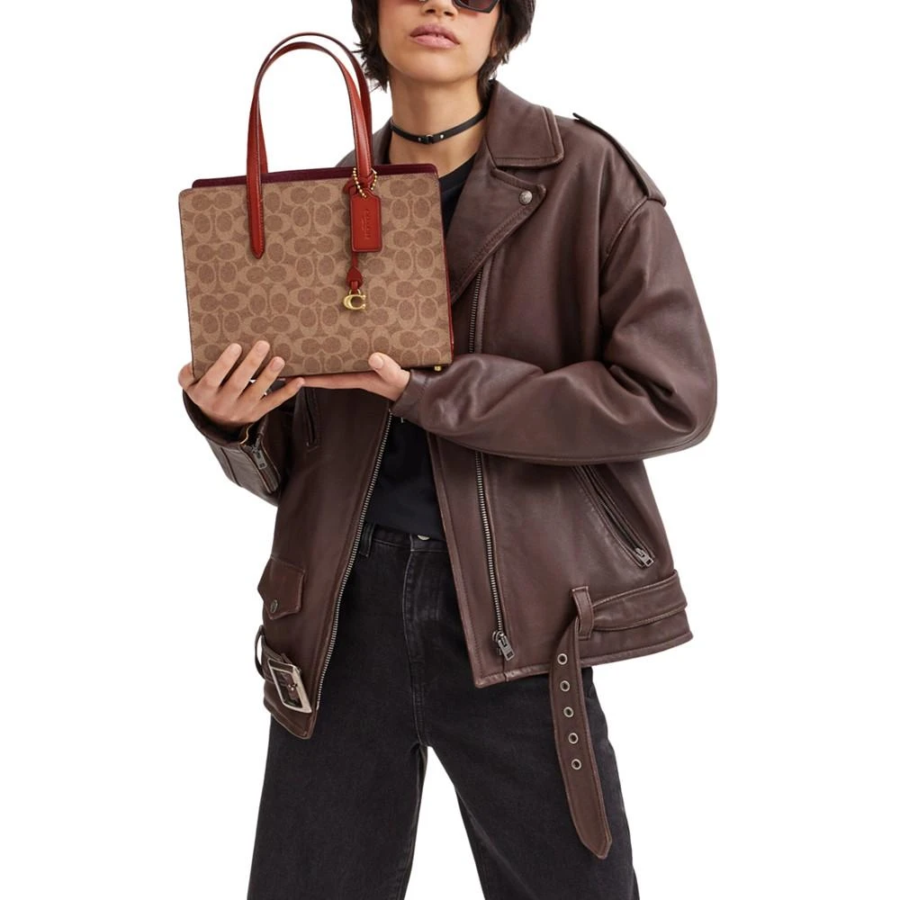 商品Coach|Coated Canvas Signature Carter Carryall 28,价格¥2597,第5张图片详细描述