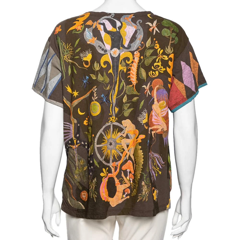 商品[二手商品] Dior|Dior Brown Printed Cotton Short Sleeve T-Shirt M,价格¥5861,第3张图片详细描述