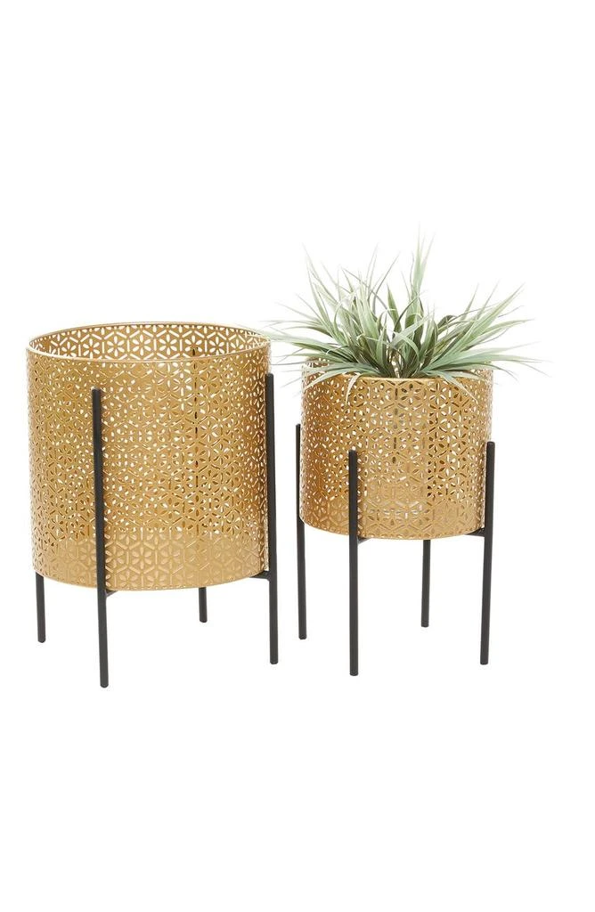 商品COSMO BY COSMOPOLITAN|Goldtone Metal Contemporary Planter with Removable Stand - Set of 2,价格¥634,第1张图片
