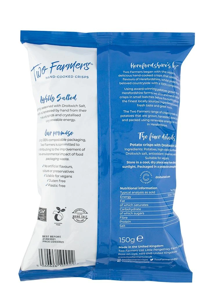 商品Two Farmers|Lightly Salted Potato Crisps 150g,价格¥32,第2张图片详细描述