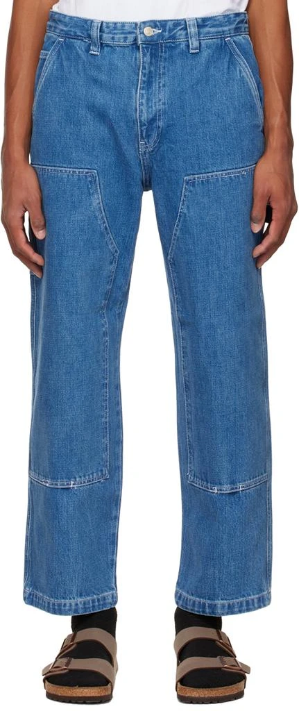 商品STUSSY|Blue Paneled Jeans,价格¥918,第1张图片