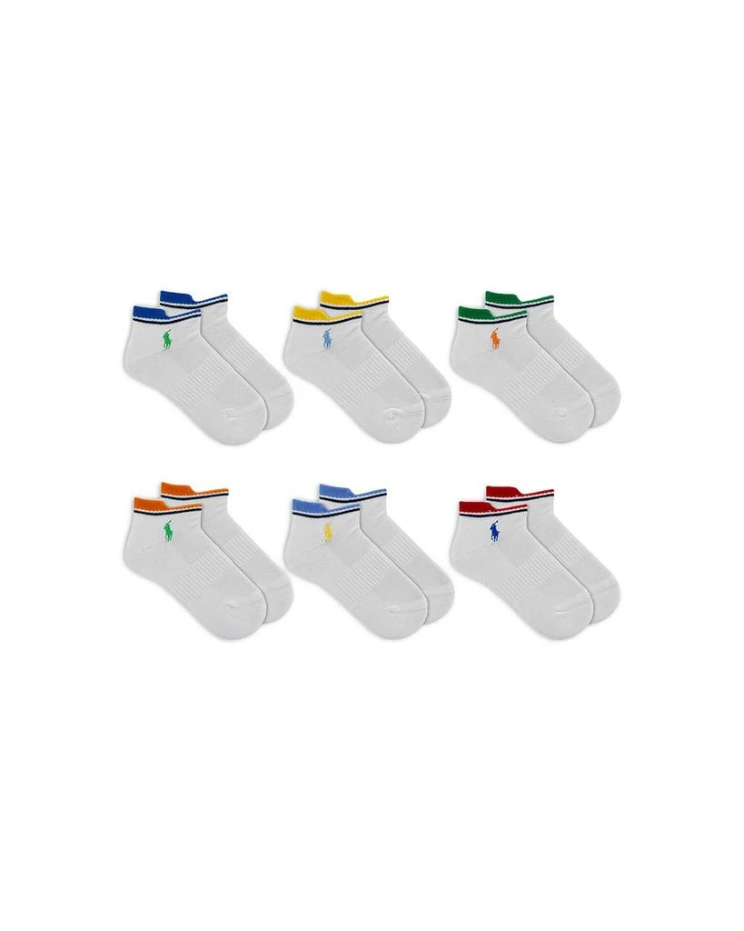 商品Ralph Lauren|Girls' Varsity Stripes Low Cut Socks, 6 Pairs - Little Kid, Big Kid,价格¥105,第1张图片详细描述