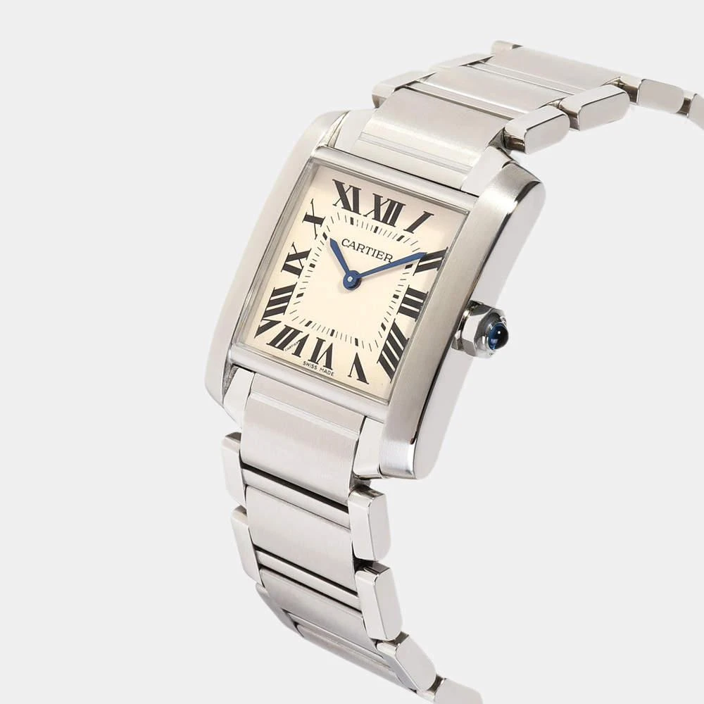 商品[二手商品] Cartier|Cartier Silver Stainless Steel Tank Francaise WSTA0005 Women's Wristwatch 25 x 7 MM,价格¥28482,第1张图片