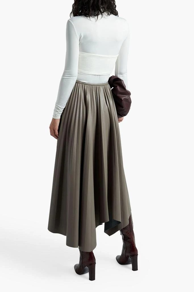 商品Brunello Cucinelli|Strapless floral-appliquéd leather and stretch-cotton jersey top,价格¥5232,第1张图片