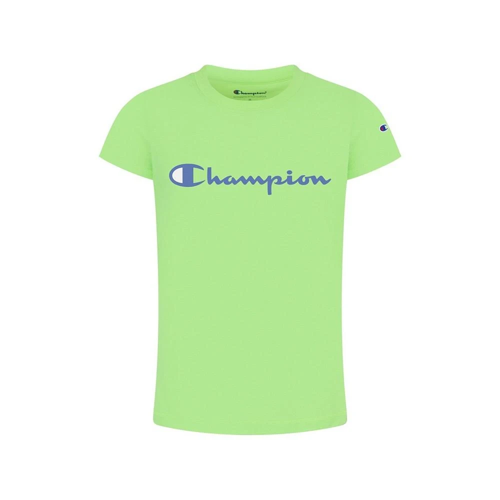 商品CHAMPION|Little Girls Classic Script Short Sleeve T-shirt,价格¥32,第1张图片