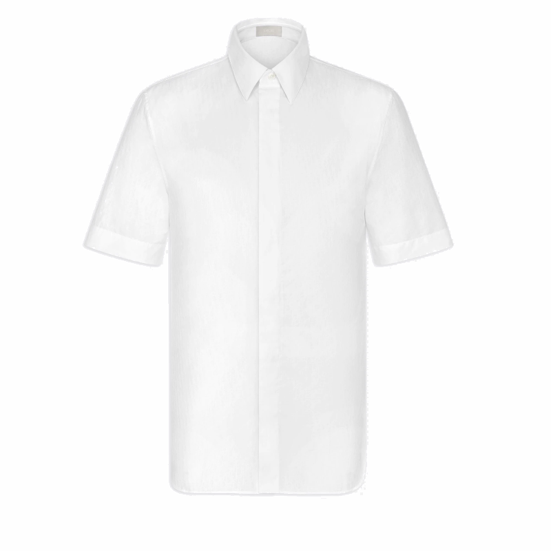 【预售3-7天】DIOR/迪奥  男士白色短袖衬衫 013C503A4743_C080商品第1张图片规格展示