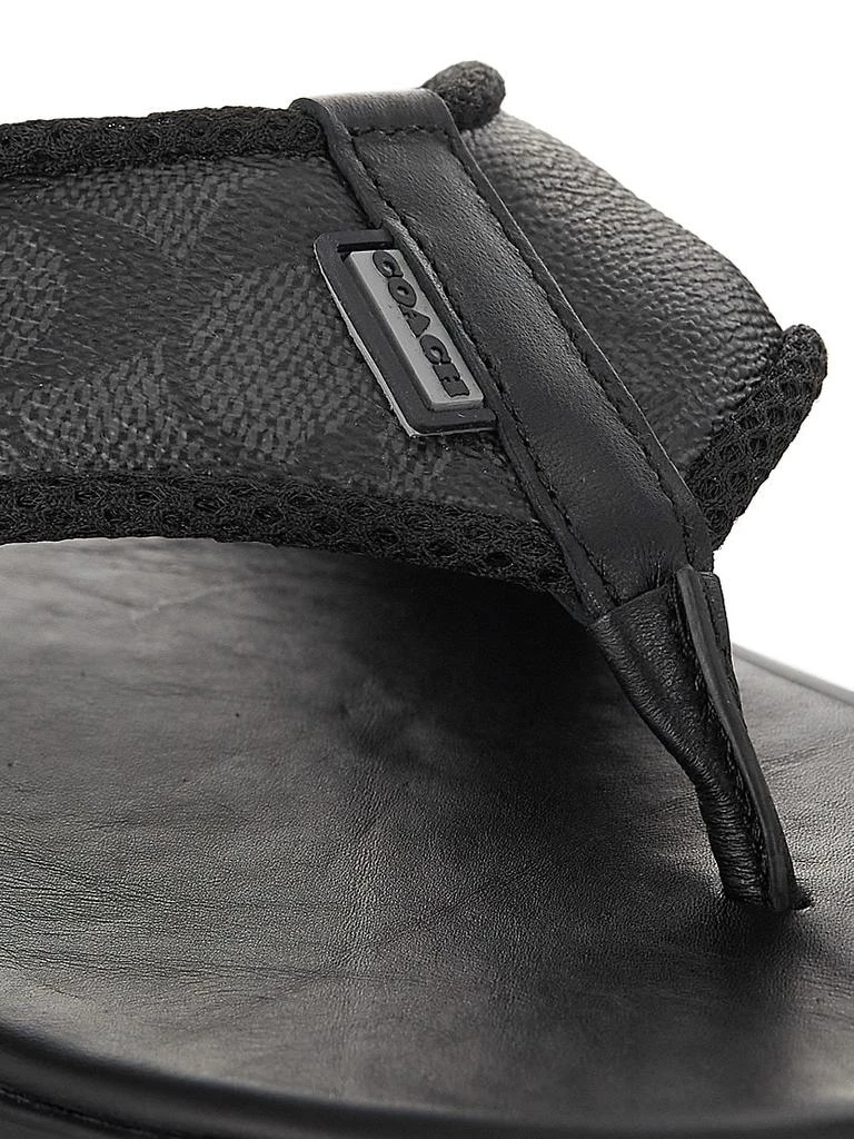 Logo Jacquard Leather Flip-Flops 商品
