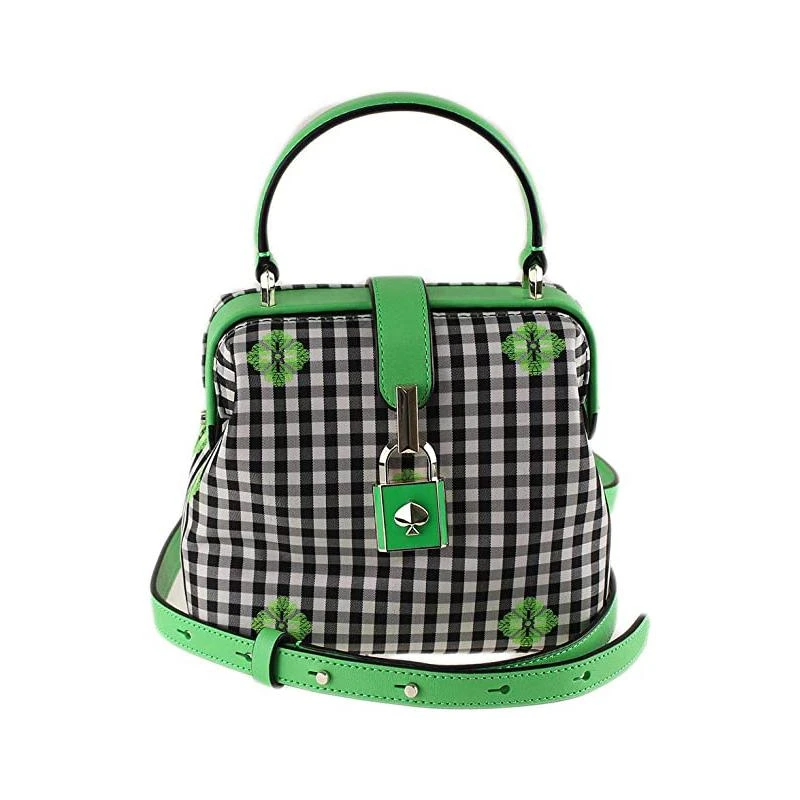 商品[国内直发] Kate Spade|Kate Spade 女士remedy系列小号绿色拼色皮革手提单肩斜挎医生包,价格¥1214,第1张图片