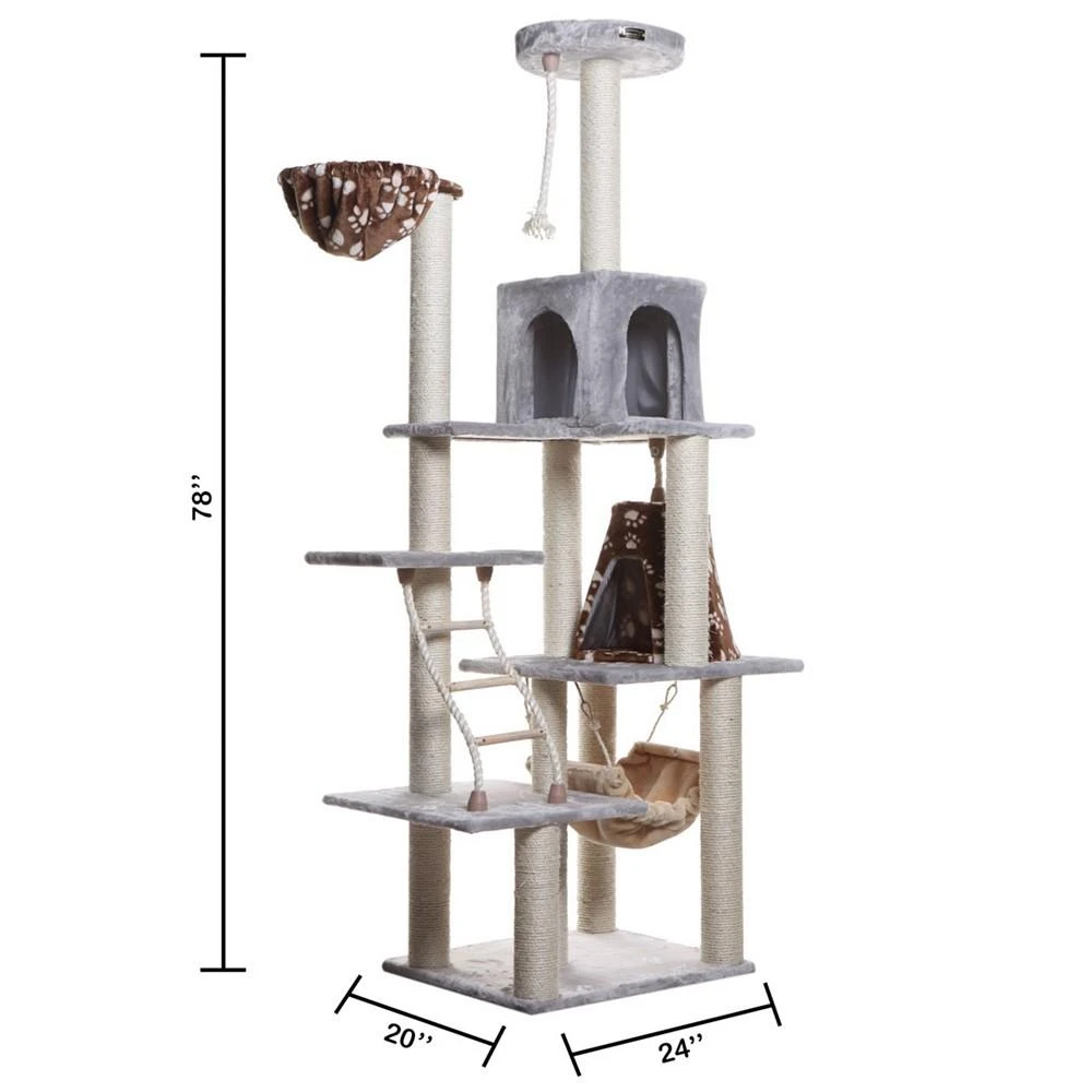 Real Wood Cat Climber Play House, Lounge Basket 商品