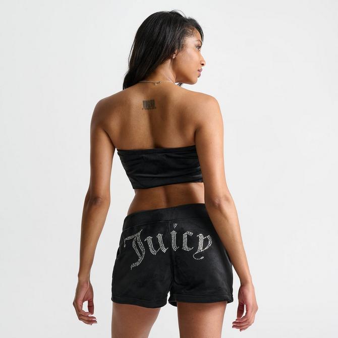 Juicy Couture 高級ベロア素材 OG Bling ショートパンツ 復刻版 Juicy Couture Women's Juicy Couture OG Bling Tube Top