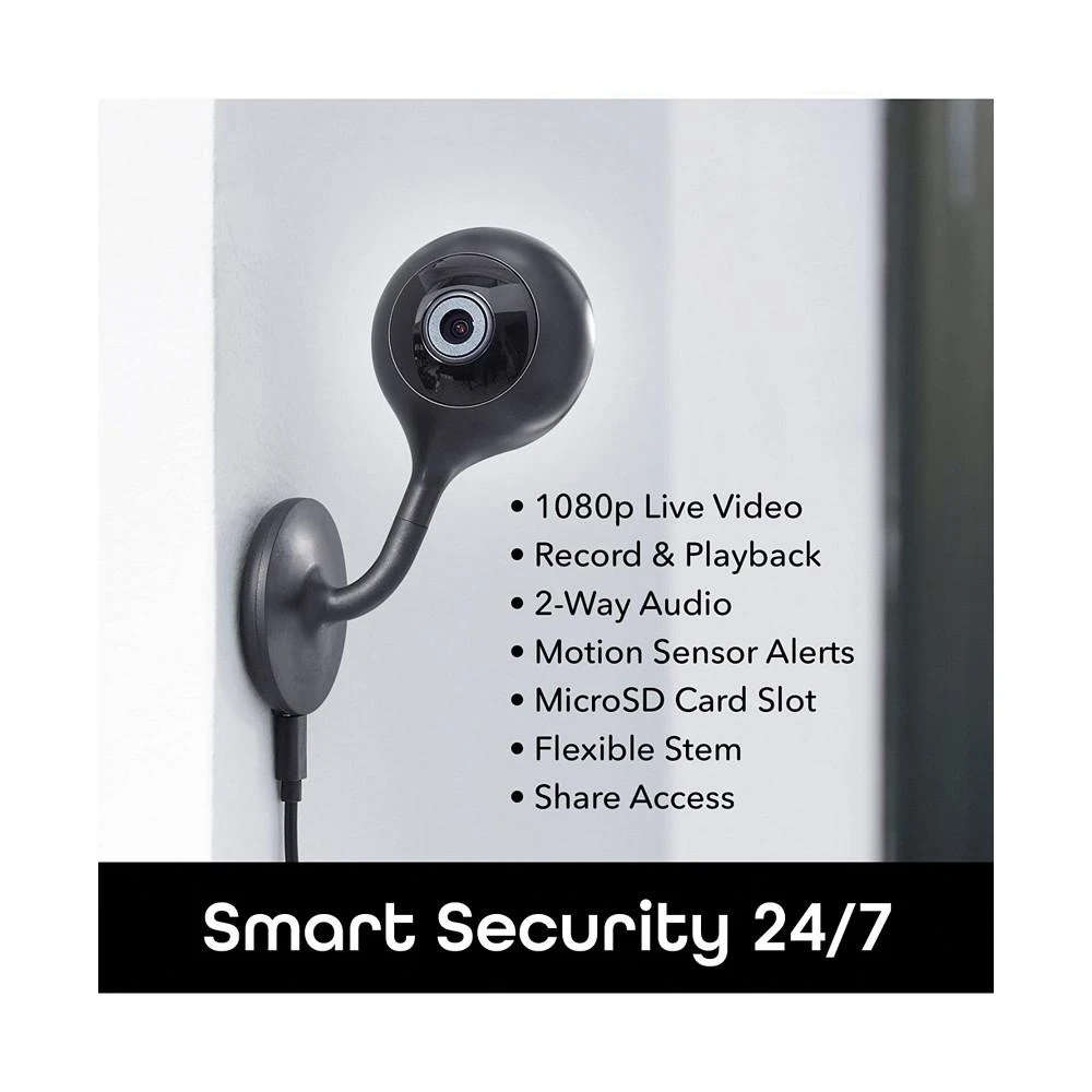 商品Geeni|LOOK Indoor Smart Security Camera, 1080p HD Surveillance with 2-Way Talk and Motion Detection, Works with Alexa and Google Assistant, No Hub Required (1 Pack),价格¥262,第2张图片详细描述