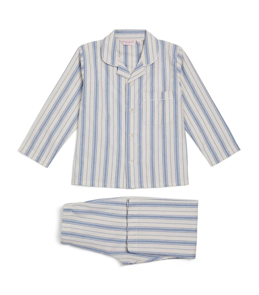 商品Derek Rose Kids|Cotton Striped Pyjama Set (3-14 Years),价格¥1061,第1张图片