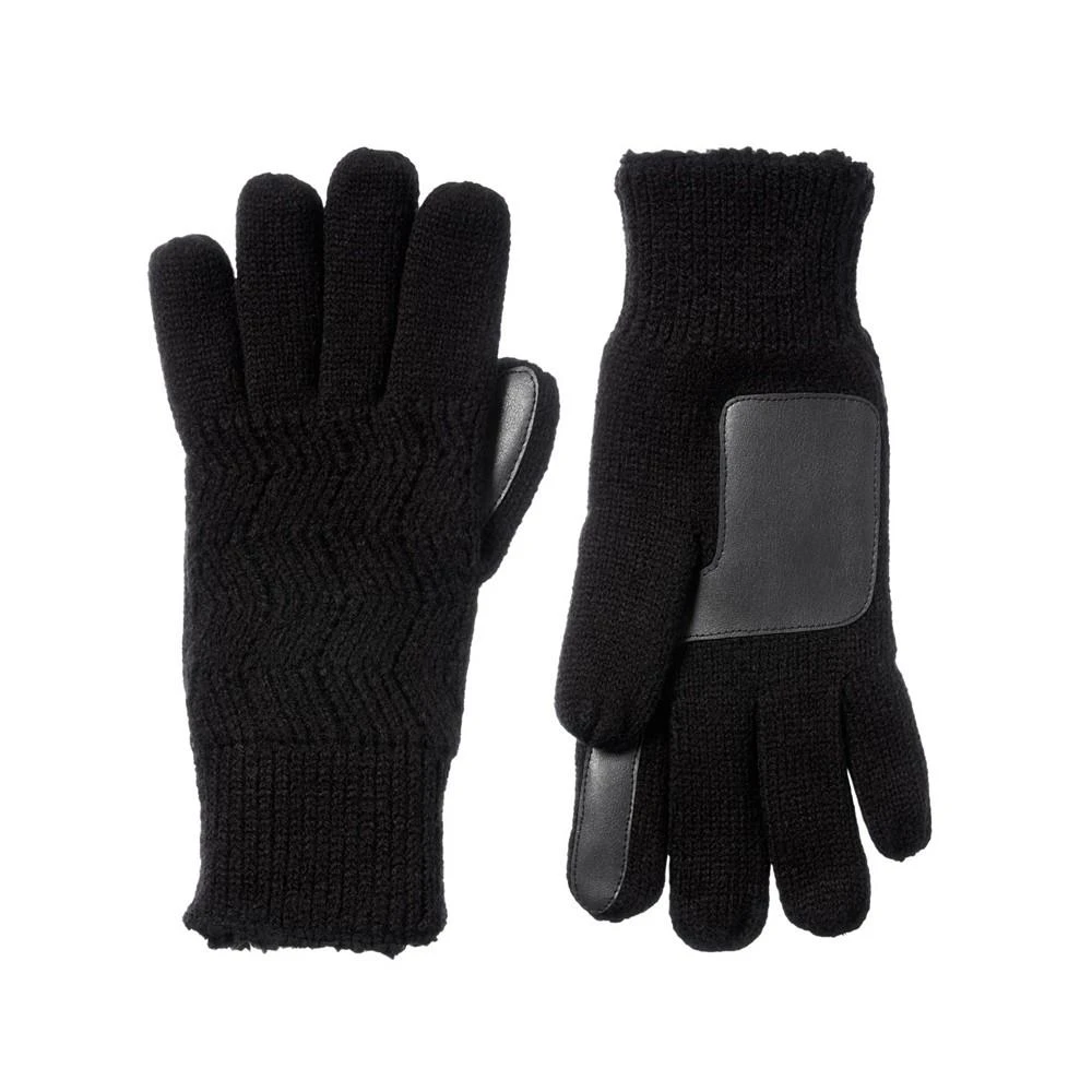 商品Isotoner Signature|Men's Lined Water Repellent Chevron Knit Touchscreen Gloves,价格¥329,第2张图片详细描述