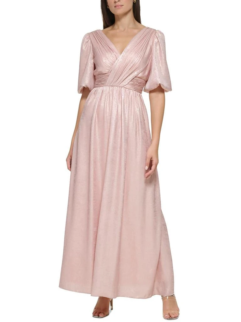 商品DKNY|Womens Metallic Puff Sleeve Evening Dress,价格¥999,第1张图片